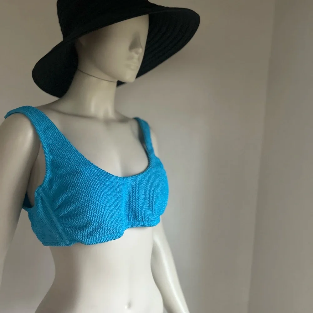 Women's Blue Knit Bralette wild fable xl